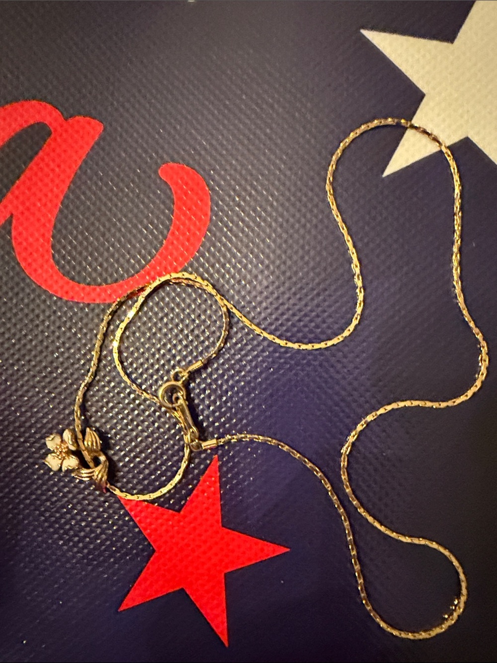 Gold-Tone Floral Pendant Necklace - Elegant Everyday Layering